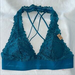 NWT PINK Victoria's Secret Blue Lace Bra Intimates